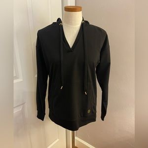 Michael Kors black hooded sweatshirt NWT small